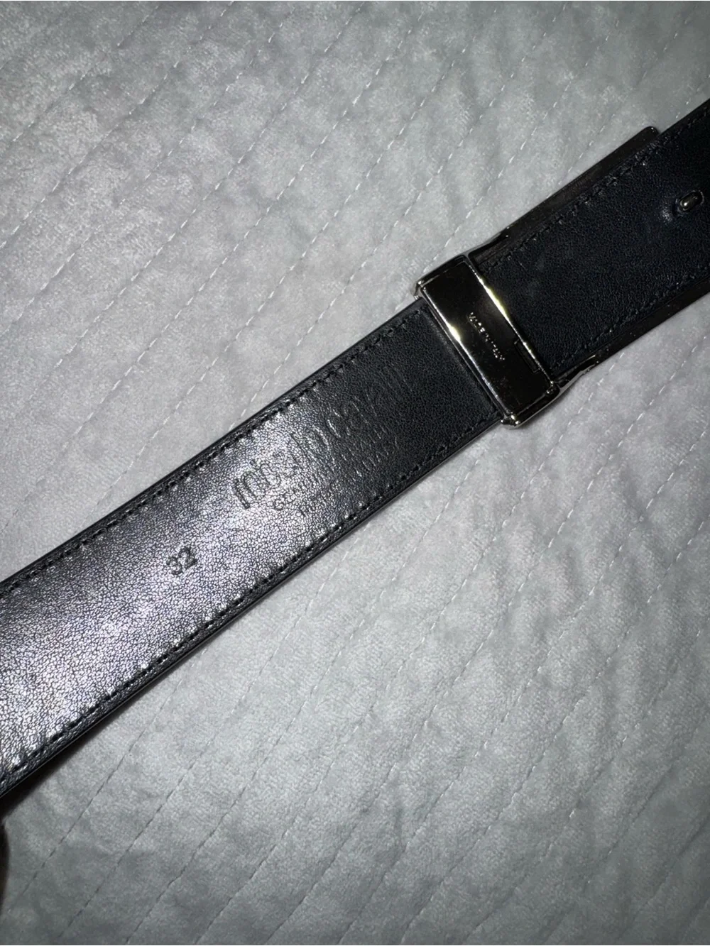 Roberto Cavalli Black Leather Belt with Silver Logo Plate